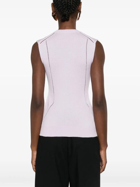 Jil Sander sleeveless knitted top - Purple