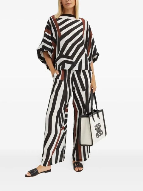 Max Mara Camino asymmetric striped blouse - Black - zdjęcie produktu nr 2
