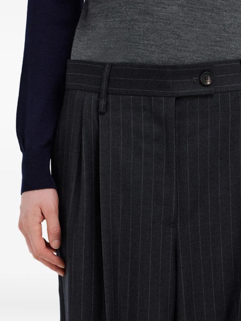 Ferragamo pinstripe pleated trousers - Grey