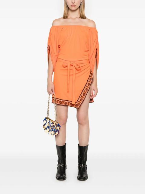 Rabanne belted mini dress - Orange
