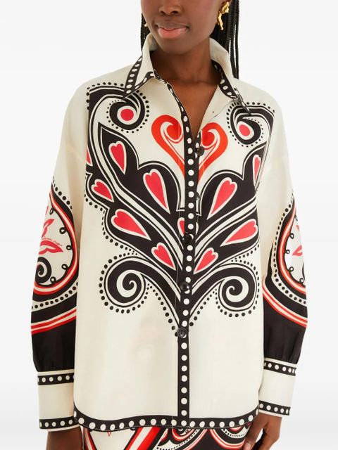 FARM Rio patterned buttoned shirt - Neutrals