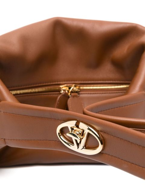 Valentino Garavani VLogo leather shoulder bag - Brown