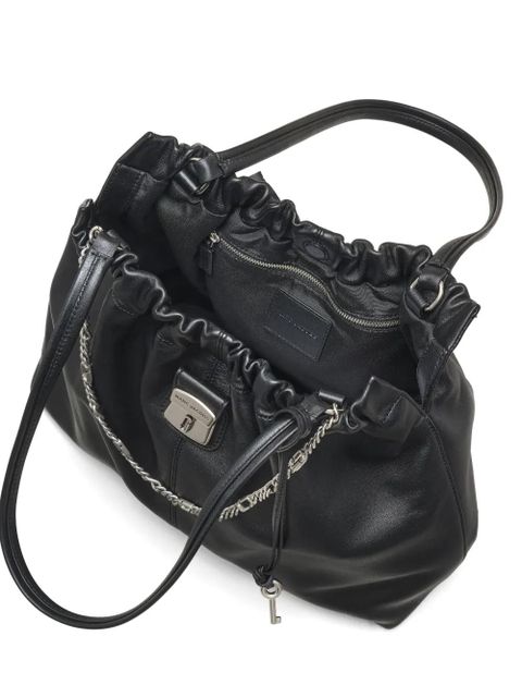 Marc Jacobs The Cristina chain-embellished drawstring tote - Black