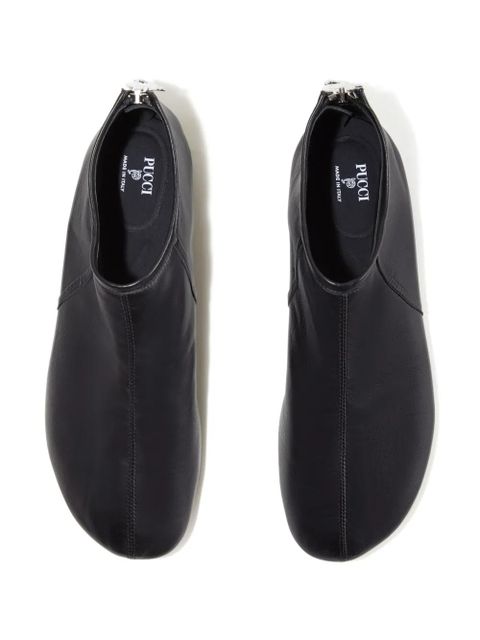 PUCCI zip leather ankle boots - Black