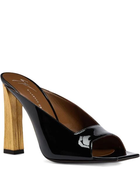 Giuseppe Zanotti 105mm leather heeled sandals - Black - zdjęcie produktu nr 1