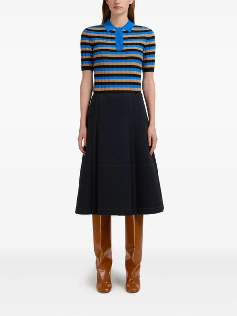 Marni pleated midi skirt - Black