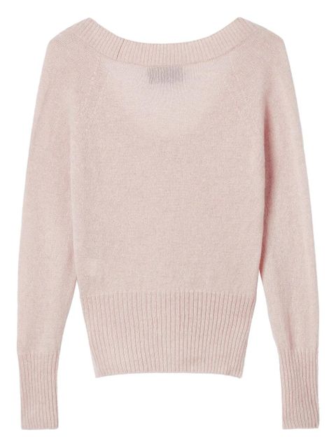 Simone Rocha pearl-detail scoop-neck sweater - Pink - zdjęcie produktu nr 2