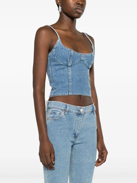Magda Butrym corset denim tank top - Blue