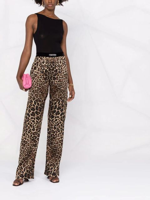 TOM FORD leopard-print straight-leg trousers - Neutrals - zdjęcie produktu nr 2
