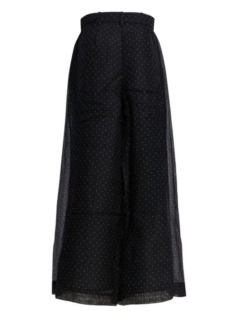 ZIMMERMANN polka-dot belted trousers - Black