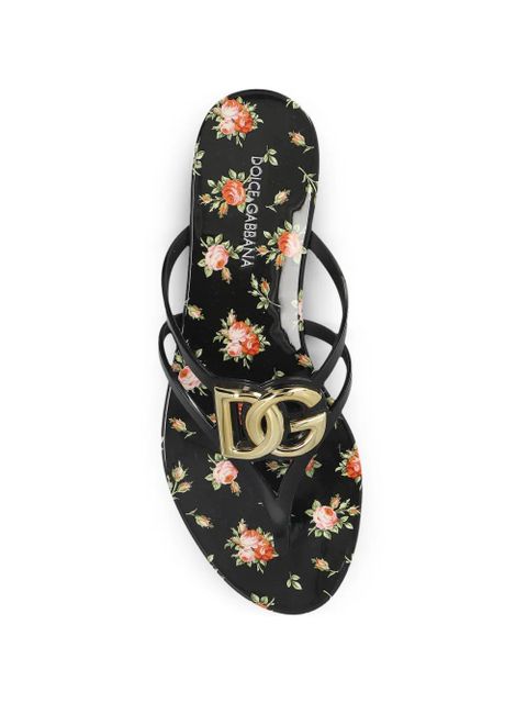Dolce & Gabbana logo-detail flip-flops - Black