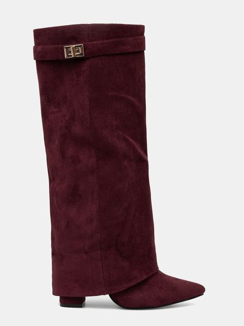 Answear.LAB kozaki kolor bordowy na słupku - zdjęcie produktu nr 1