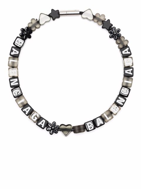 Balenciaga toy choker logo charm necklace - Black - zdjęcie produktu nr 1