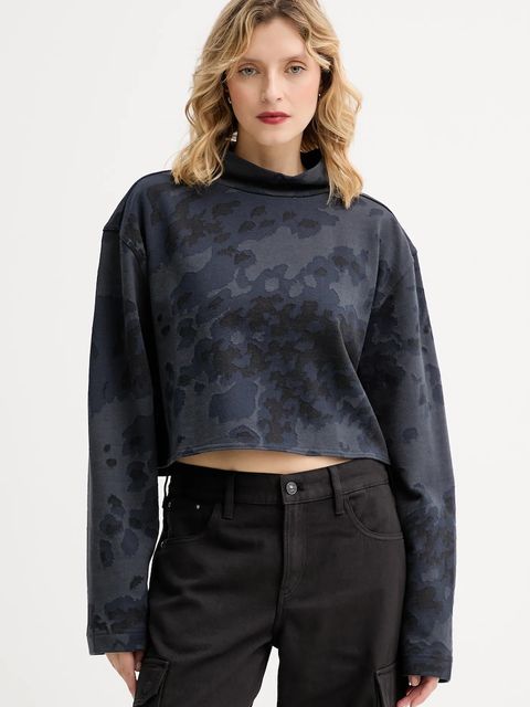 G-Star bluza bawełniana 0 damska kolor granatowy wzorzysta D27169.E150 - zdjęcie produktu nr 1