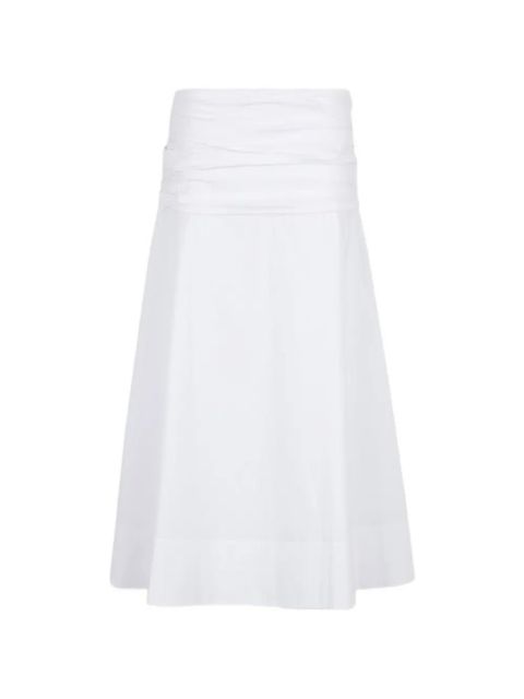 STAUD shirred midi skirt - White - zdjęcie produktu nr 1
