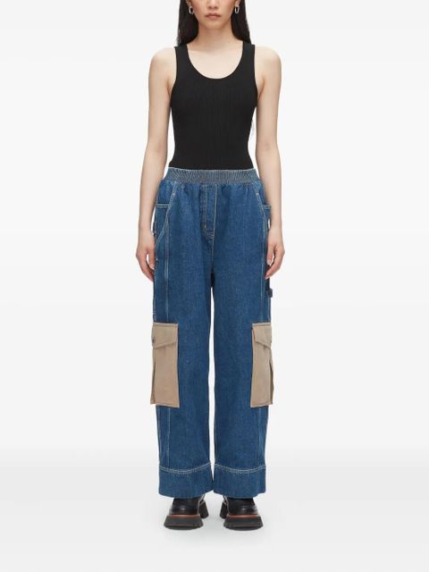 3.1 Phillip Lim patchwork multi-pocket trousers - Blue