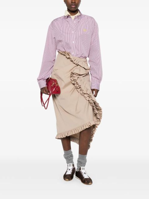 Miu Miu striped buttoned shirt - Red - zdjęcie produktu nr 2