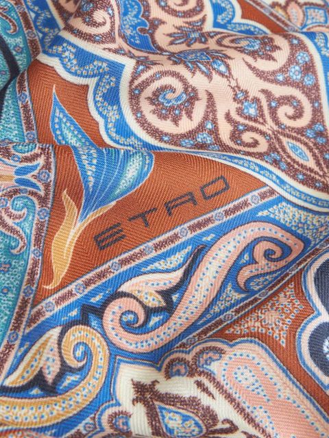 ETRO paisley-print cashmere-blend scarf - Blue - zdjęcie produktu nr 2