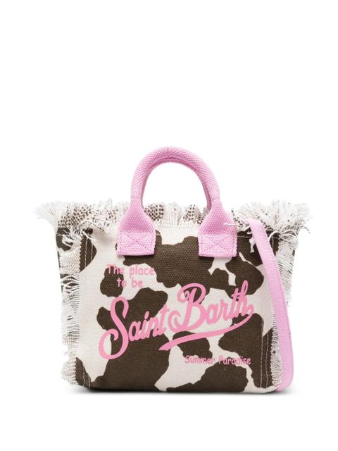 MC2 Saint Barth fringed cow print tote bag - Neutrals - zdjęcie produktu nr 1