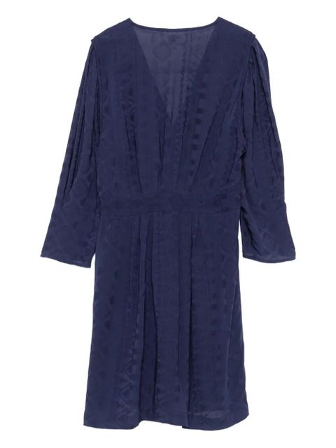 Ba&Sh embossed V-neck dress - Blue - zdjęcie produktu nr 2