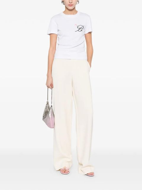 Blumarine floral-detail T-shirt - White - zdjęcie produktu nr 2