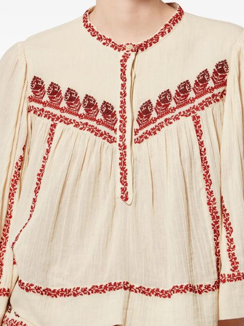 MARANT ÉTOILE JULINE embroidered top - Neutrals