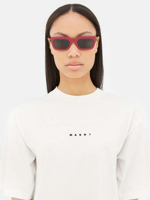 Marni okulary przeciwsłoneczne Kawasan Falls Bordeau kolor bordowy EYMRN00019.004.KFK