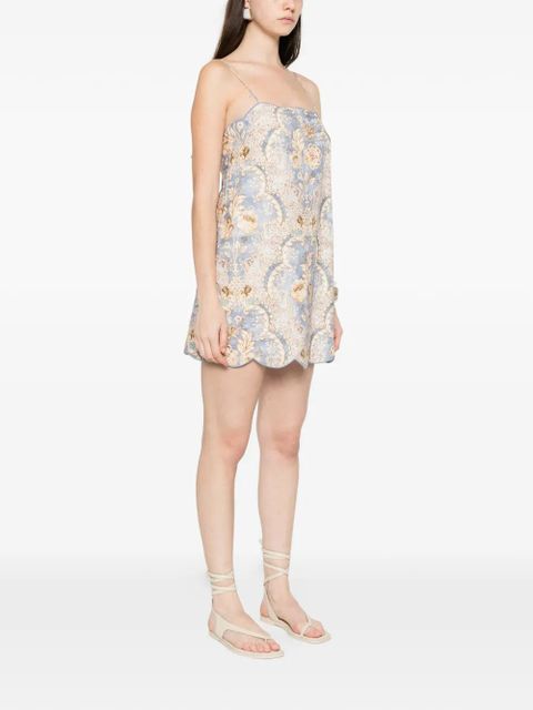 ZIMMERMANN Daylight scallop mini dress - Blue
