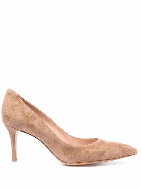 Gianvito Rossi 70mm Gianvito suede pumps - Neutrals - zdjęcie produktu nr 1