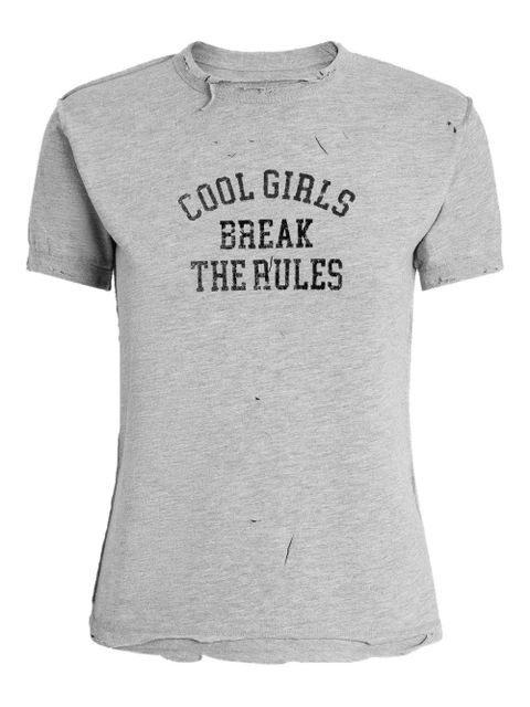 Dolce & Gabbana distressed slogan-print T-shirt - Grey - zdjęcie produktu nr 1