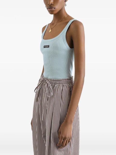 Dolce & Gabbana ribbed tank top - Blue