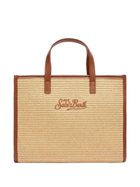 MC2 Saint Barth logo-embroidered woven shoulder bag - Neutrals - zdjęcie produktu nr 2