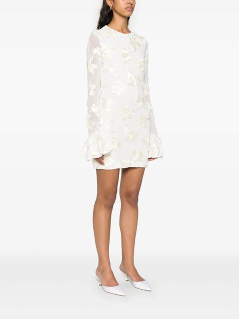 ROTATE BIRGER CHRISTENSEN flower-mesh mini dress - Neutrals - zdjęcie produktu nr 2