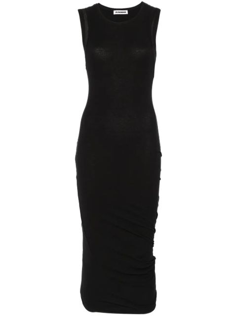 Jil Sander cotton midi dress - Black - zdjęcie produktu nr 1