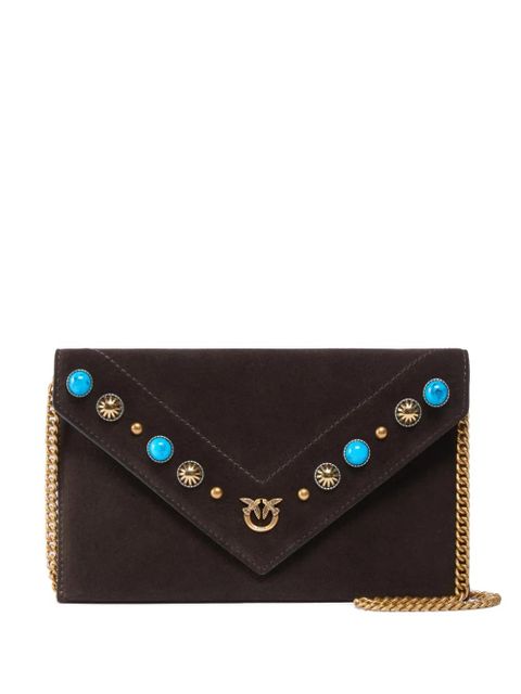 PINKO embellishment chain-strap mini bag - Brown - zdjęcie produktu nr 1