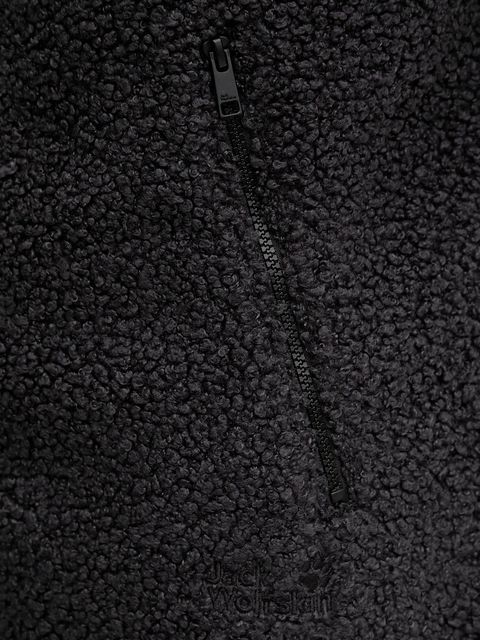 Jack Wolfskin bluza polarowa HIGH CURL kolor czarny gładka A65074