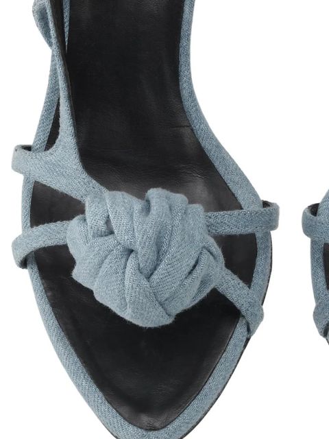 ROTATE BIRGER CHRISTENSEN Knot denim sandals - Blue