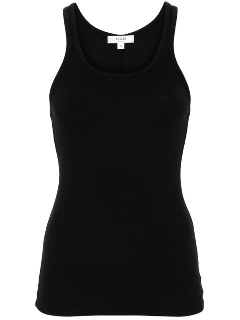 AGOLDE sleeveless ribbed-knit top - Black - zdjęcie produktu nr 1