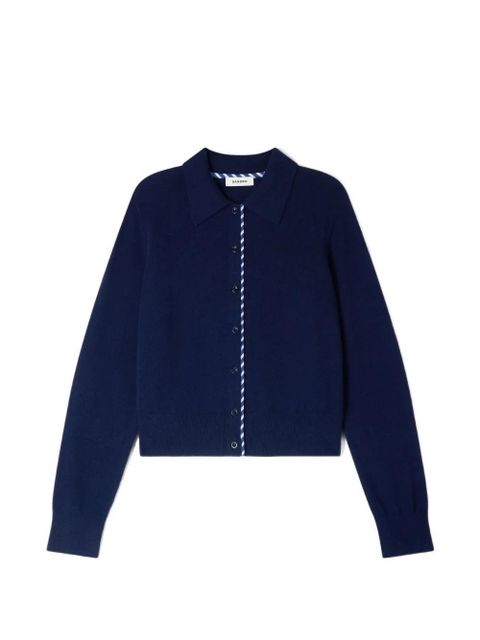 SANDRO striped-detail cardigan - Blue - zdjęcie produktu nr 1