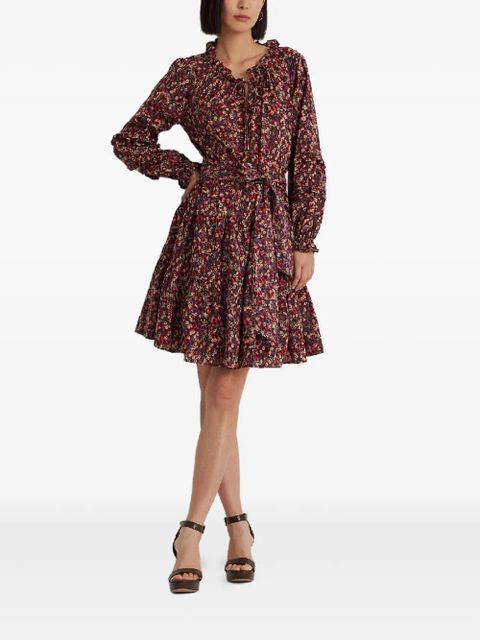 Lauren Ralph Lauren ruffled floral print dress - Red