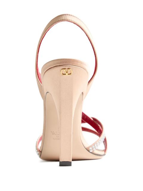Valentino Garavani 105mm Dans Le Foyer crystal-embellished slingback sandals - Pink