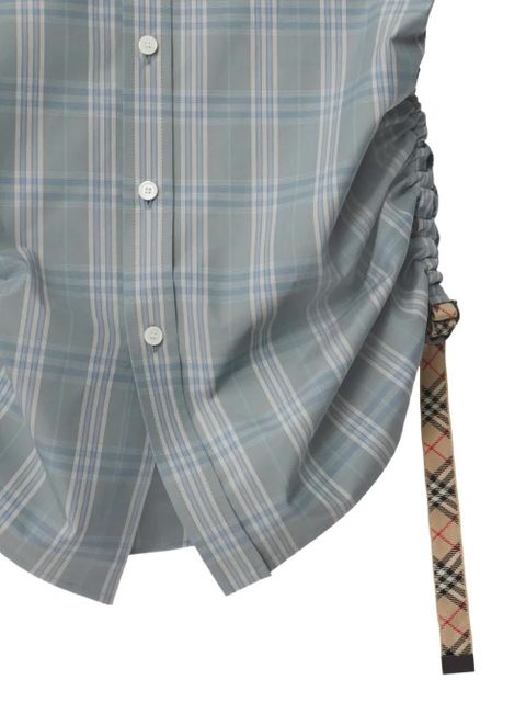 Burberry checked cotton shirt - Blue - zdjęcie produktu nr 2