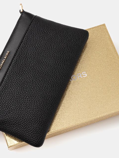 MICHAEL Michael Kors kopertówka skórzana kolor czarny 32F5GJ6F6L