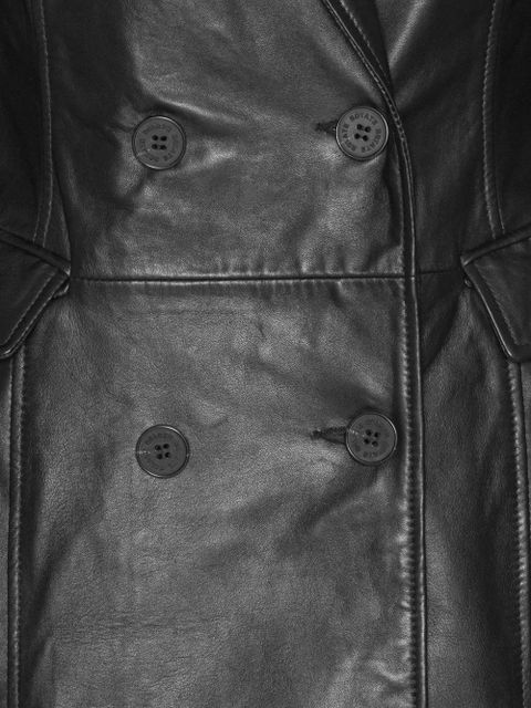 ROTATE BIRGER CHRISTENSEN double-breasted leather coat - Black