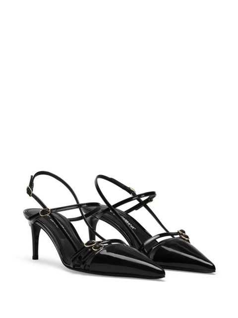 Dolce & Gabbana DG-plaque leather pumps - Black - zdjęcie produktu nr 2