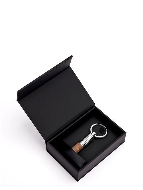 BOSS brelok do kluczy Pure Iconic Camel kolor multicolor