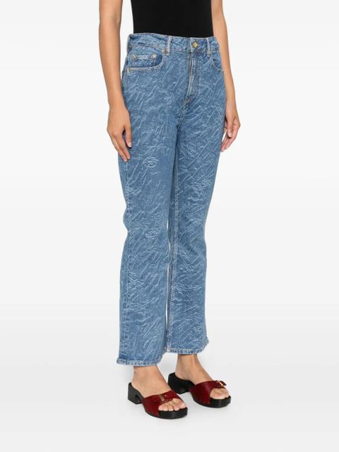 GANNI textured five-pocket jeans - Blue