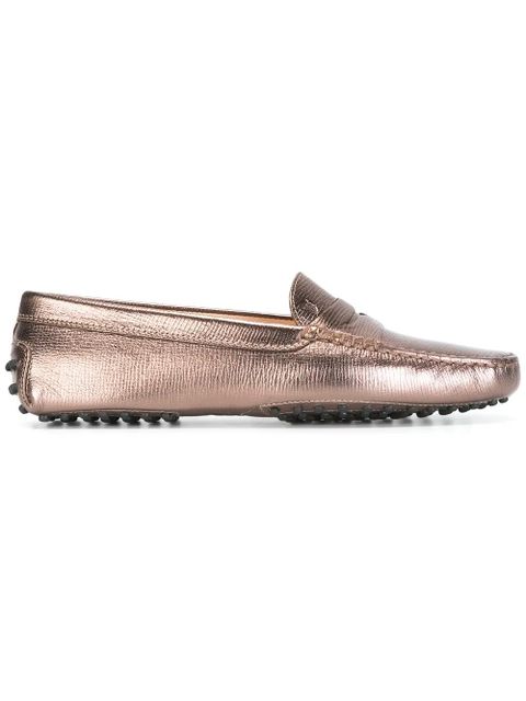 Tod's metallic loafers - Brown - zdjęcie produktu nr 1