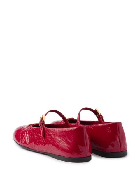 Prada leather ballerina shoes - Red