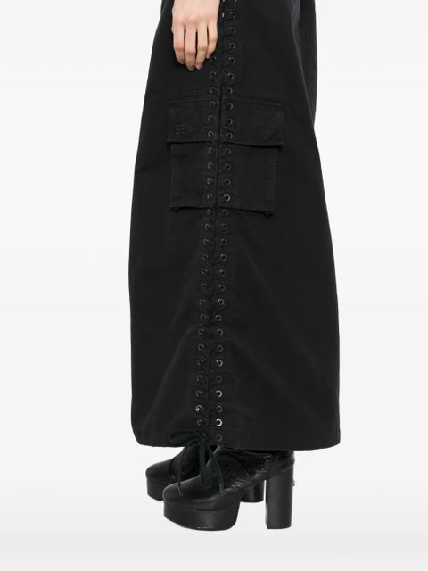 Balenciaga cargo drawstring skirt - Black